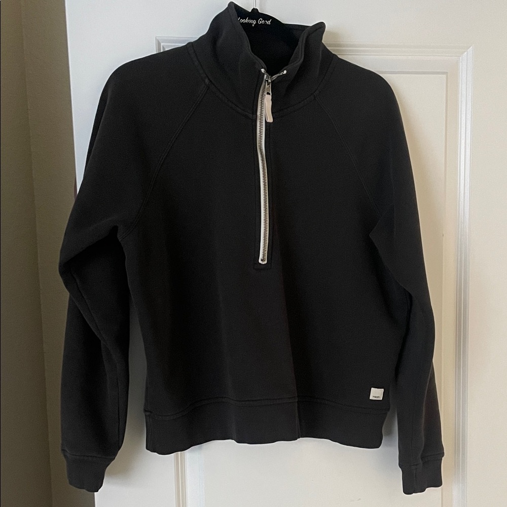 Vuori Restore Washed Black Half-Zip Pullover